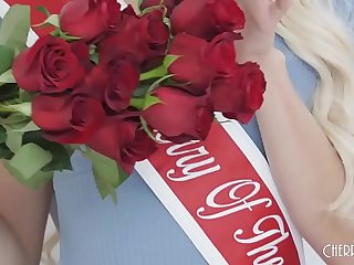 Petite Blonde Babe Elsa Jean is Crowned Cherry of the Year